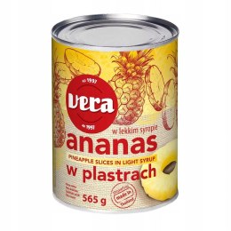 Ananas w syropie plastry Vera 0,57 kg
