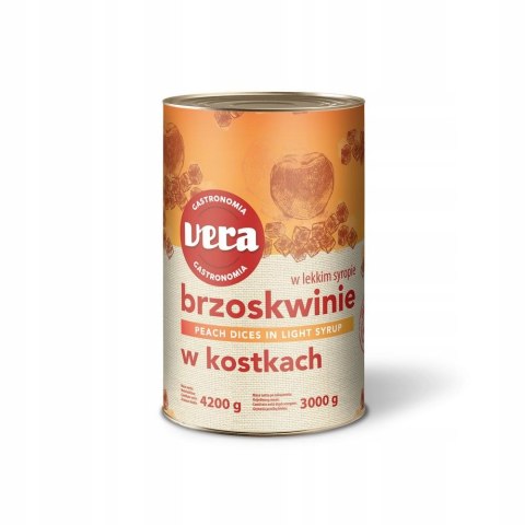 Brzoskwinie w kostkach 4200g