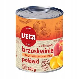 Brzoskwinie połówki w syropie Vera 820 g