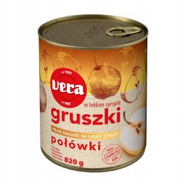 Gruszki w syropie Vera 820 g
