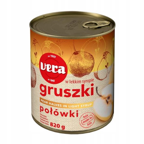 Gruszki w syropie Vera 820 g