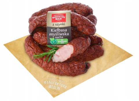 Kiełbasa myśliwska sucha z szynki Madej Wróbel ok 470g Kiełbasa myśliwska sucha z szynki Madej Wróbel ok 470g