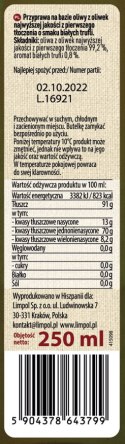 Oliwa z oliwek extra vergine BIAŁA TRUFLA 250ml