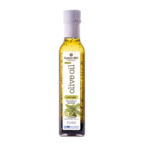 Oliwa z oliwek extra vergine z bazylią 250 ml Oliwa z oliwek extra vergine z bazylią 250 ml