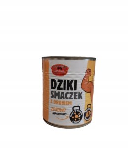DZIKI SMACZEK Z DROBIEM PUSZKA 800 g