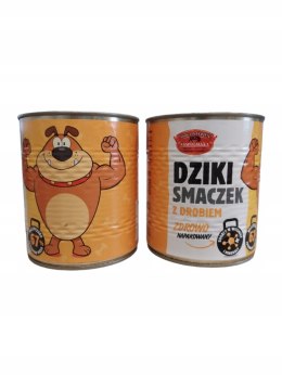DZIKI SMACZEK Z DROBIEM PUSZKA 800 g