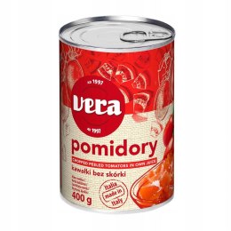 Pomidory kawałki bez skórki Vera 400 g