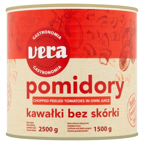 Pomidory w kawałkach bez skórki Vera 2500 g
