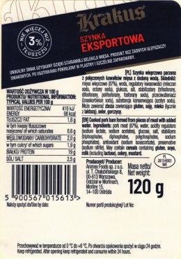 Szynka eksportowa plastry Krakus 120 g